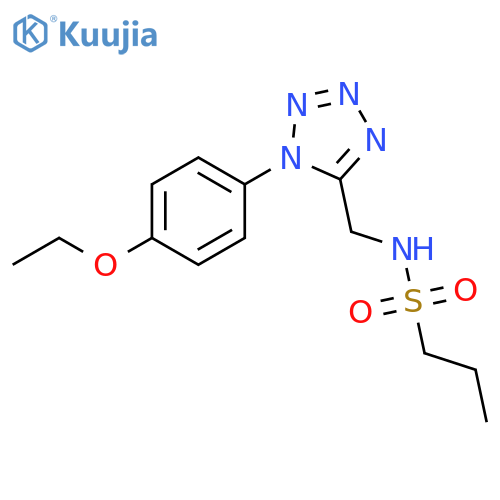 N-{1-(4-ethoxyphenyl)-1H-1,2,3,4-tetrazol-5-ylmethyl}propane-1-sulfonamide structure