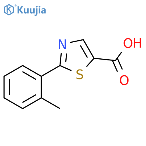 2-(2-methylphenyl)-1,3-thiazole-5-carboxylic acid structure