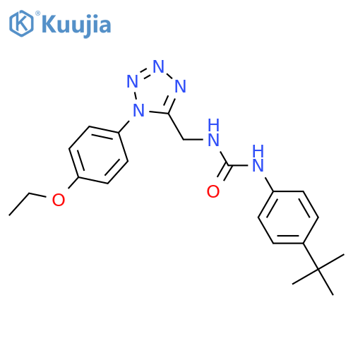 1-(4-tert-butylphenyl)-3-{1-(4-ethoxyphenyl)-1H-1,2,3,4-tetrazol-5-ylmethyl}urea structure