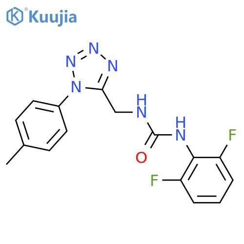 1-(2,6-difluorophenyl)-3-{1-(4-methylphenyl)-1H-1,2,3,4-tetrazol-5-ylmethyl}urea structure