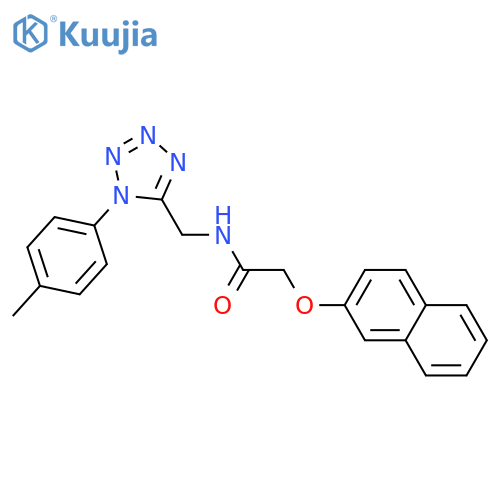 N-{1-(4-methylphenyl)-1H-1,2,3,4-tetrazol-5-ylmethyl}-2-(naphthalen-2-yloxy)acetamide structure
