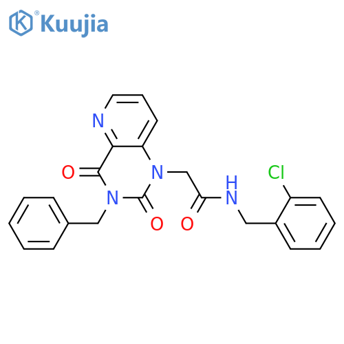 2-{3-benzyl-2,4-dioxo-1H,2H,3H,4H-pyrido3,2-dpyrimidin-1-yl}-N-(2-chlorophenyl)methylacetamide structure