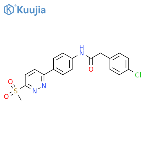 2-(4-chlorophenyl)-N-4-(6-methanesulfonylpyridazin-3-yl)phenylacetamide structure