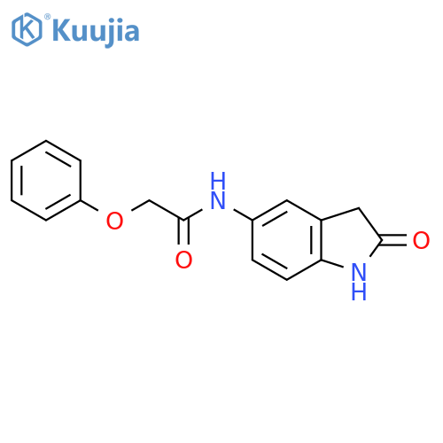 N-(2-oxo-2,3-dihydro-1H-indol-5-yl)-2-phenoxyacetamide structure