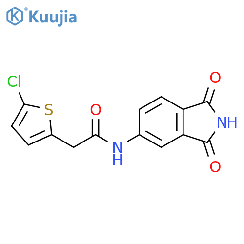 2-(5-chlorothiophen-2-yl)-N-(1,3-dioxo-2,3-dihydro-1H-isoindol-5-yl)acetamide structure