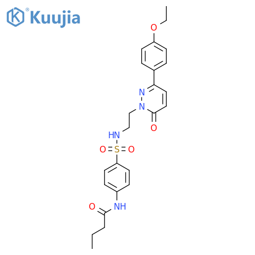 N-4-({2-3-(4-ethoxyphenyl)-6-oxo-1,6-dihydropyridazin-1-ylethyl}sulfamoyl)phenylbutanamide structure