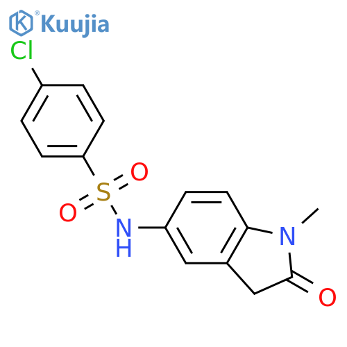 4-chloro-N-(1-methyl-2-oxo-2,3-dihydro-1H-indol-5-yl)benzene-1-sulfonamide structure