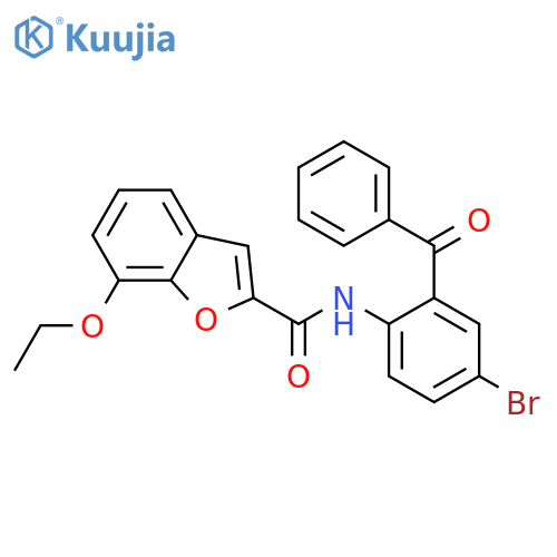 N-(2-benzoyl-4-bromophenyl)-7-ethoxy-1-benzofuran-2-carboxamide structure