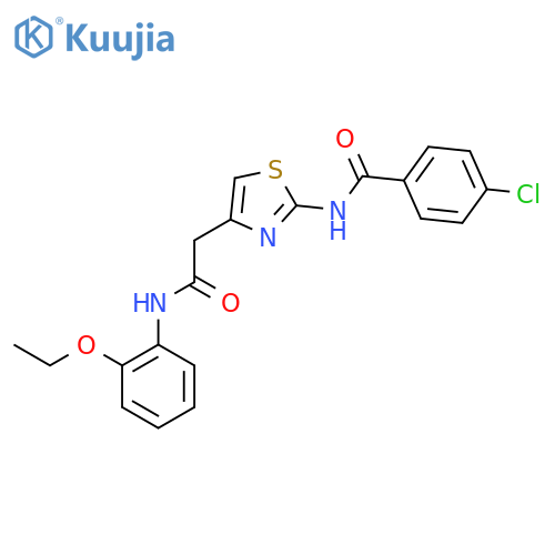 4-chloro-N-(4-{(2-ethoxyphenyl)carbamoylmethyl}-1,3-thiazol-2-yl)benzamide structure