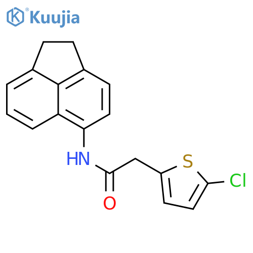 2-(5-chlorothiophen-2-yl)-N-(1,2-dihydroacenaphthylen-5-yl)acetamide structure