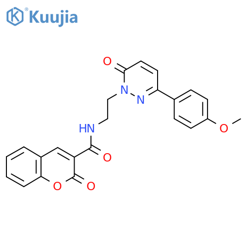 N-{2-3-(4-methoxyphenyl)-6-oxo-1,6-dihydropyridazin-1-ylethyl}-2-oxo-2H-chromene-3-carboxamide structure
