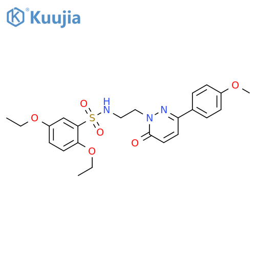 2,5-diethoxy-N-{2-3-(4-methoxyphenyl)-6-oxo-1,6-dihydropyridazin-1-ylethyl}benzene-1-sulfonamide structure