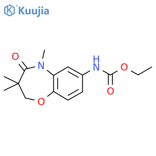 ethyl N-(3,3,5-trimethyl-4-oxo-2,3,4,5-tetrahydro-1,5-benzoxazepin-7-yl)carbamate structure