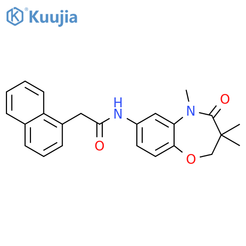 2-(naphthalen-1-yl)-N-(3,3,5-trimethyl-4-oxo-2,3,4,5-tetrahydro-1,5-benzoxazepin-7-yl)acetamide structure
