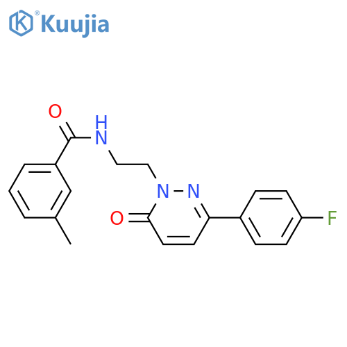 N-{2-3-(4-fluorophenyl)-6-oxo-1,6-dihydropyridazin-1-ylethyl}-3-methylbenzamide structure