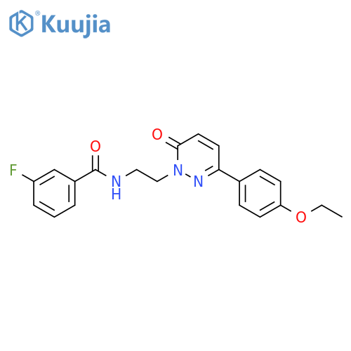 N-{2-3-(4-ethoxyphenyl)-6-oxo-1,6-dihydropyridazin-1-ylethyl}-3-fluorobenzamide structure