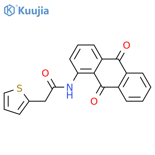 N-(9,10-dioxo-9,10-dihydroanthracen-1-yl)-2-(thiophen-2-yl)acetamide structure