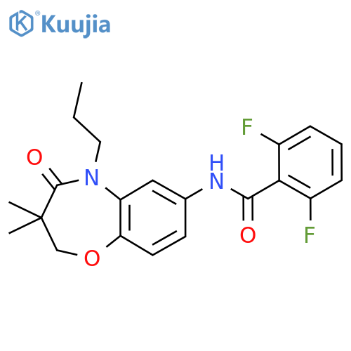 N-(3,3-dimethyl-4-oxo-5-propyl-2,3,4,5-tetrahydro-1,5-benzoxazepin-7-yl)-2,6-difluorobenzamide structure