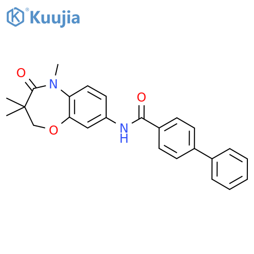 N-(3,3,5-trimethyl-4-oxo-2,3,4,5-tetrahydro-1,5-benzoxazepin-8-yl)-1,1'-biphenyl-4-carboxamide structure