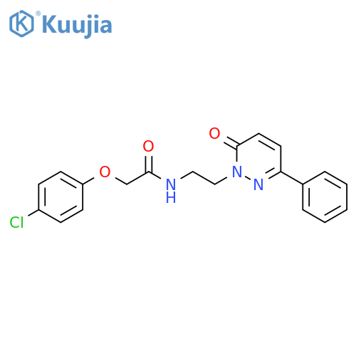 2-(4-chlorophenoxy)-N-2-(6-oxo-3-phenyl-1,6-dihydropyridazin-1-yl)ethylacetamide structure