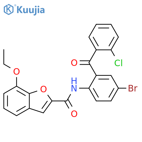 N-4-bromo-2-(2-chlorobenzoyl)phenyl-7-ethoxy-1-benzofuran-2-carboxamide structure