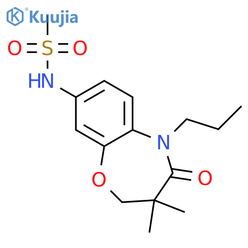 N-(3,3-dimethyl-4-oxo-5-propyl-2,3,4,5-tetrahydro-1,5-benzoxazepin-8-yl)methanesulfonamide structure