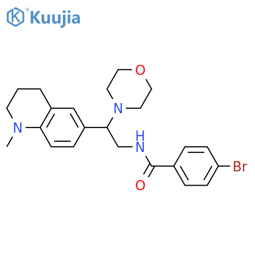 4-bromo-N-2-(1-methyl-1,2,3,4-tetrahydroquinolin-6-yl)-2-(morpholin-4-yl)ethylbenzamide structure