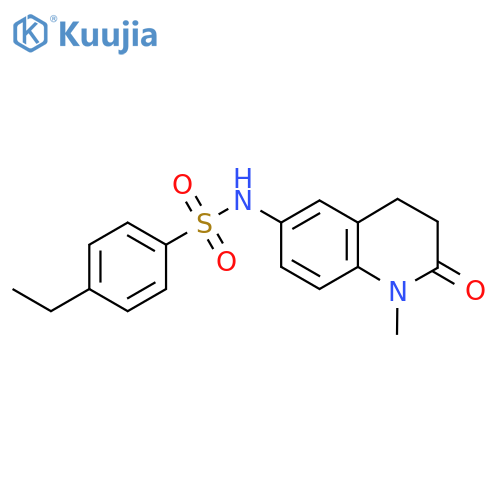 4-ethyl-N-(1-methyl-2-oxo-1,2,3,4-tetrahydroquinolin-6-yl)benzene-1-sulfonamide structure