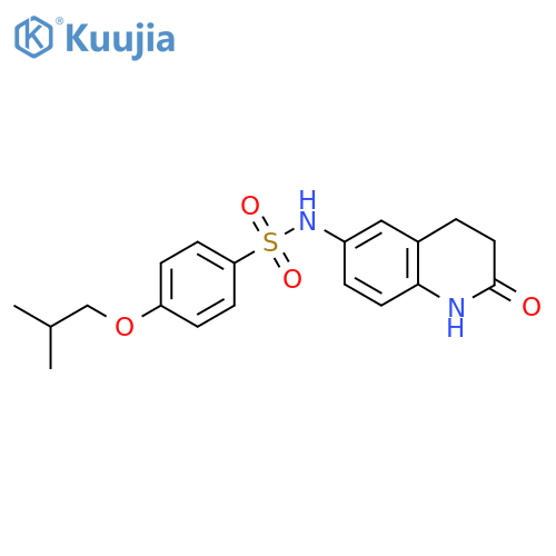 4-(2-methylpropoxy)-N-(2-oxo-1,2,3,4-tetrahydroquinolin-6-yl)benzene-1-sulfonamide structure