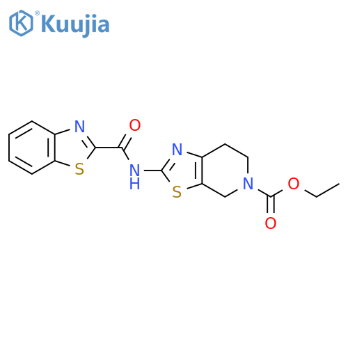 ethyl 2-(1,3-benzothiazole-2-amido)-4H,5H,6H,7H-1,3thiazolo5,4-cpyridine-5-carboxylate structure