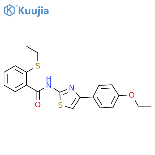 N-4-(4-ethoxyphenyl)-1,3-thiazol-2-yl-2-(ethylsulfanyl)benzamide structure