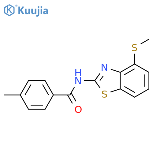 Benzamide, 4-methyl-N-[4-(methylthio)-2-benzothiazolyl]- structure