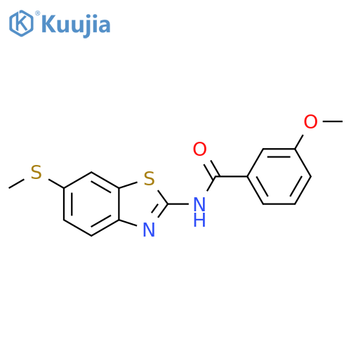 3-methoxy-N-6-(methylsulfanyl)-1,3-benzothiazol-2-ylbenzamide structure