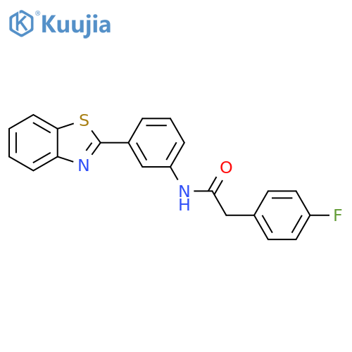 N-3-(1,3-benzothiazol-2-yl)phenyl-2-(4-fluorophenyl)acetamide structure
