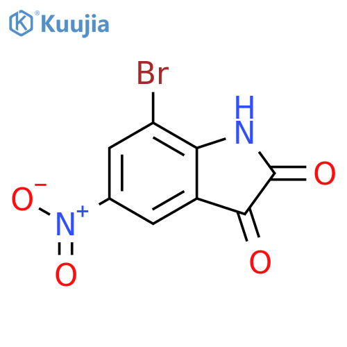 7-bromo-5-nitro-2,3-dihydro-1H-indole-2,3-dione structure