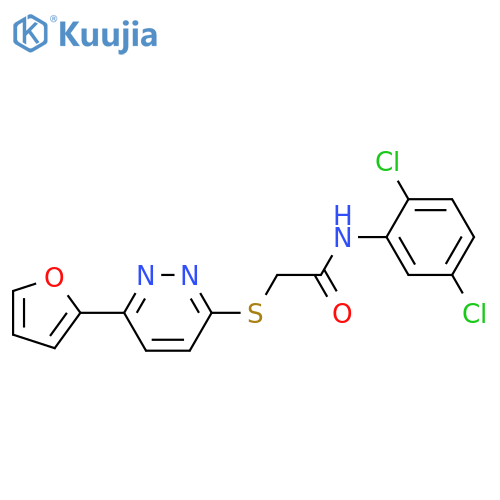 N-(2,5-dichlorophenyl)-2-{6-(furan-2-yl)pyridazin-3-ylsulfanyl}acetamide structure