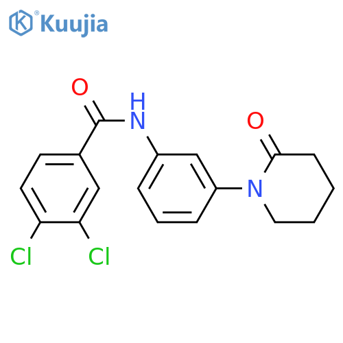 3,4-dichloro-N-3-(2-oxopiperidin-1-yl)phenylbenzamide structure