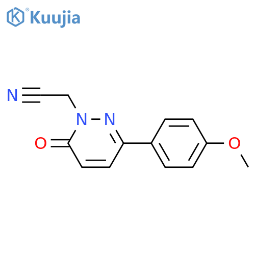 2-3-(4-methoxyphenyl)-6-oxo-1,6-dihydropyridazin-1-ylacetonitrile structure