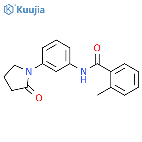 2-methyl-N-3-(2-oxopyrrolidin-1-yl)phenylbenzamide structure