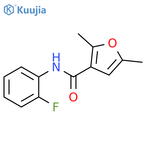 N-(2-fluorophenyl)-2,5-dimethylfuran-3-carboxamide structure