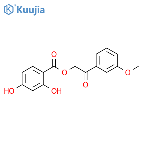 2-(3-methoxyphenyl)-2-oxoethyl 2,4-dihydroxybenzoate structure