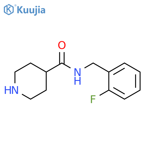 N-(2-fluorophenyl)methylpiperidine-4-carboxamide structure