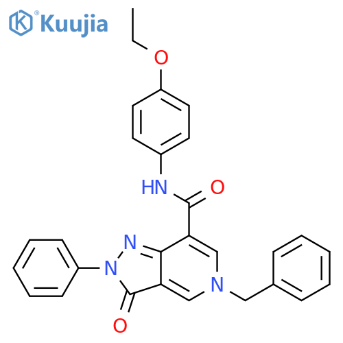 5-benzyl-N-(4-ethoxyphenyl)-3-oxo-2-phenyl-2H,3H,5H-pyrazolo4,3-cpyridine-7-carboxamide structure