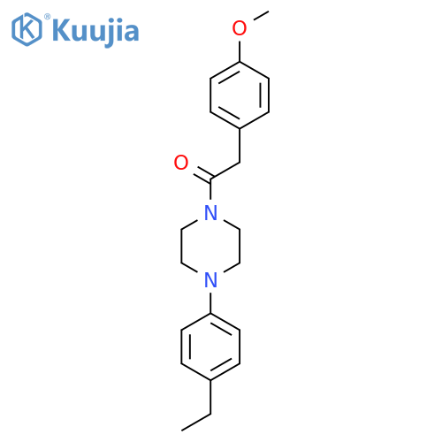 1-4-(4-ethylphenyl)piperazin-1-yl-2-(4-methoxyphenyl)ethan-1-one structure