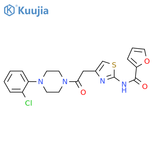 N-(4-{2-4-(2-chlorophenyl)piperazin-1-yl-2-oxoethyl}-1,3-thiazol-2-yl)furan-2-carboxamide structure
