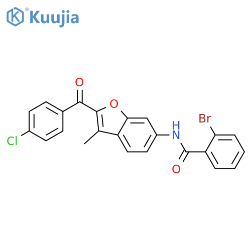 2-bromo-N-2-(4-chlorobenzoyl)-3-methyl-1-benzofuran-6-ylbenzamide structure