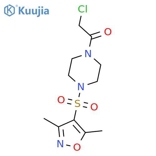 2-chloro-1-{4-(dimethyl-1,2-oxazol-4-yl)sulfonylpiperazin-1-yl}ethan-1-one structure