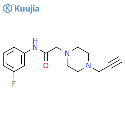 N-(3-fluorophenyl)-2-4-(prop-2-yn-1-yl)piperazin-1-ylacetamide structure