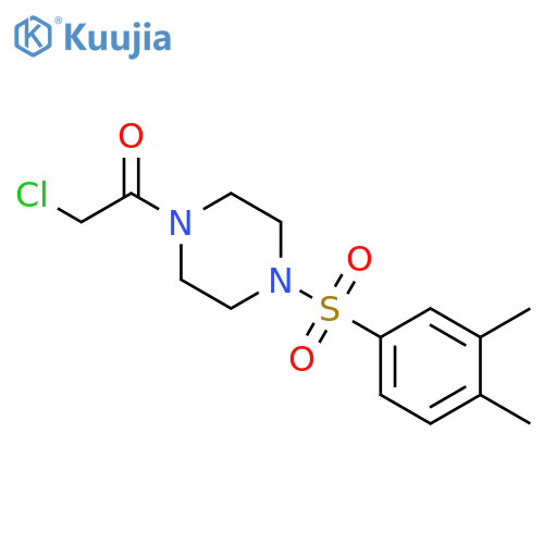 2-chloro-1-[4-(3,4-dimethylbenzenesulfonyl)piperazin-1-yl]ethan-1-one structure