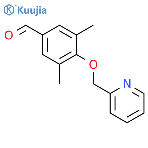 3,5-dimethyl-4-[(pyridin-2-yl)methoxy]benzaldehyde structure